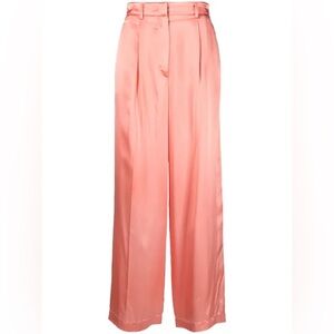 Forte Pink Satin Wide-Leg Pants